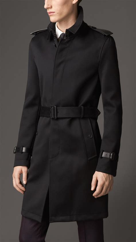 burberry prorsum jacket mens cotton silk|Silk Blend Trench Jacket in Black .